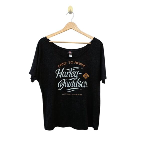 Women's Harley Davidson Dolman Sleeve Top M - Picture 2 of 6